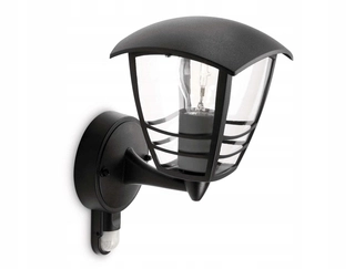 Záhradné nástenné svietidlo - Záhradné nástenné svietidlo Philips čierne E27 60 W